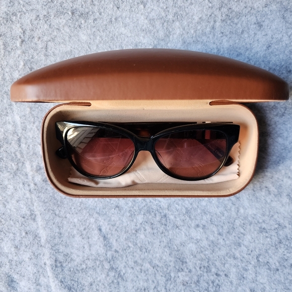 Longchamp Semi Cat-Eye Sunglasses In Black Havana LO635S main image 5